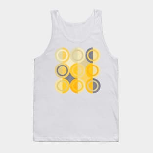 Geometric Shapes Yellow Blue Circles Tank Top